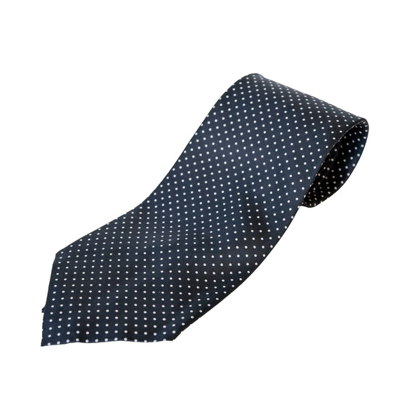 VTG Dunhill England Silk Polka Dot Tie Retro Preppy Business Grandpa Annie Hall - Picture 3 of 13